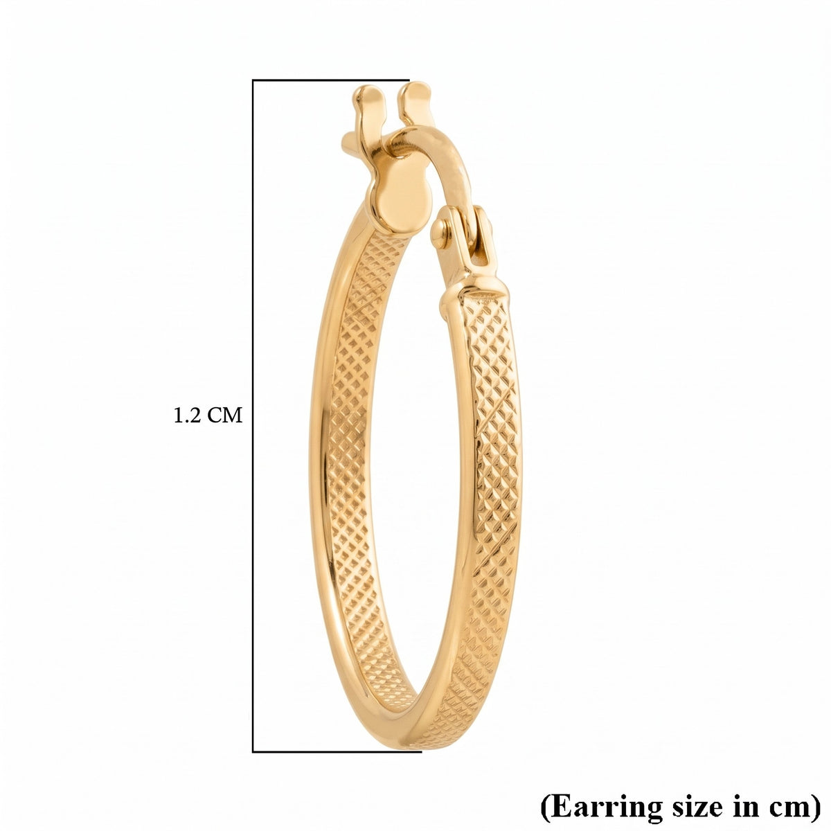 Maestro Collection-9K Yellow Gold Hoop Earring with Clasp(Width 1.96mm) V32653111 5