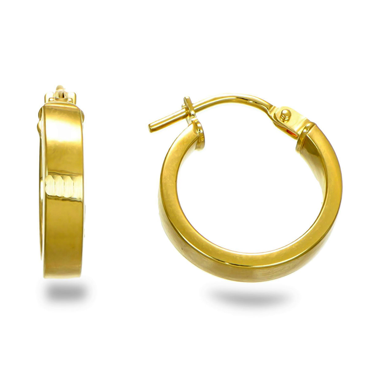 Maestro Collection - 9K Yellow Gold Hoop Earring with Clasp 8646999 0