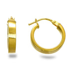 Maestro Collection - 9K Yellow Gold Hoop Earring with Clasp_8646999