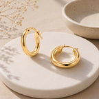 Maestro Collection- 9K Yellow Gold  Hoop Earring with Clasp_8647000_3
