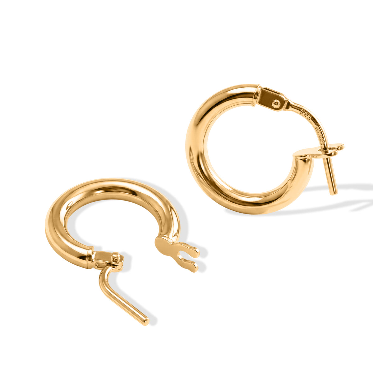 Maestro Collection- 9K Yellow Gold  Hoop Earring with Clasp 8647000 4