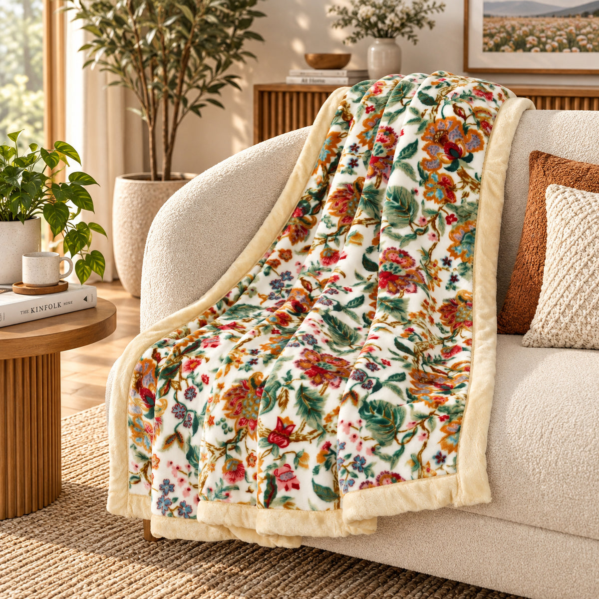 LIVMORE Patterned Blanket (Size 200x1 cm) - White 8647073 0
