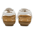 Lotus Domenica Open-Toe Elasticated Strappy Flat Sandals (Size 3) - White_8647172_3