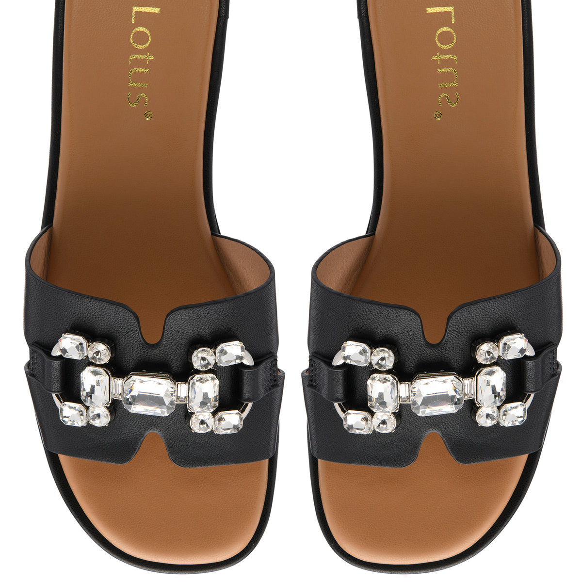 Lotus Agueda Casual Slip On Slide Sandals with Chunky Chain Detail (Size 8) - Black V32586614 2