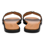 Lotus Agueda Casual Slip On Slide Sandals with Chunky Chain Detail (Size 8) - Black_8647293_3