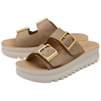 Lotus Volos Casual Open-Toe Double Buckle Strap Platform Mule Sandals (Size 6) - Natural_8647814_1