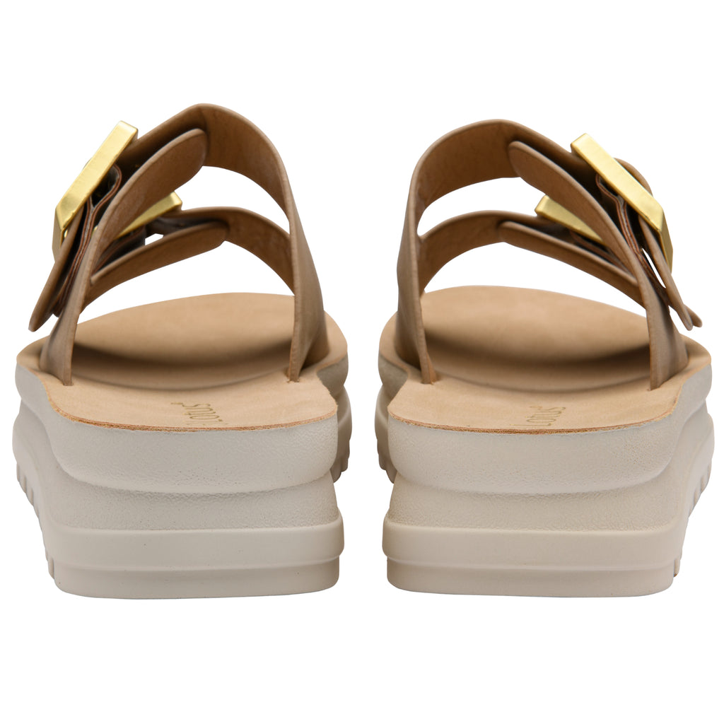 Lotus Volos Casual Open-Toe Double Buckle Strap Platform Mule Sandals (Size 8) - Natural_8647816_3