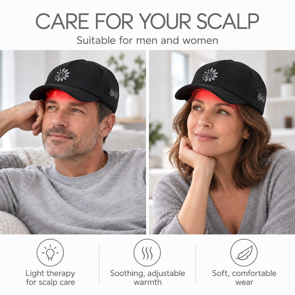 "Beautech HGMZ08 hair growth cap with heating - Black 1)LED Qty: 72pcs(3-in-1 chip) 2)Size: 31*21*13cm                                3)Weight:  200g            4)Material: Neoprene 5)Wavelength: 660n_8657826_3