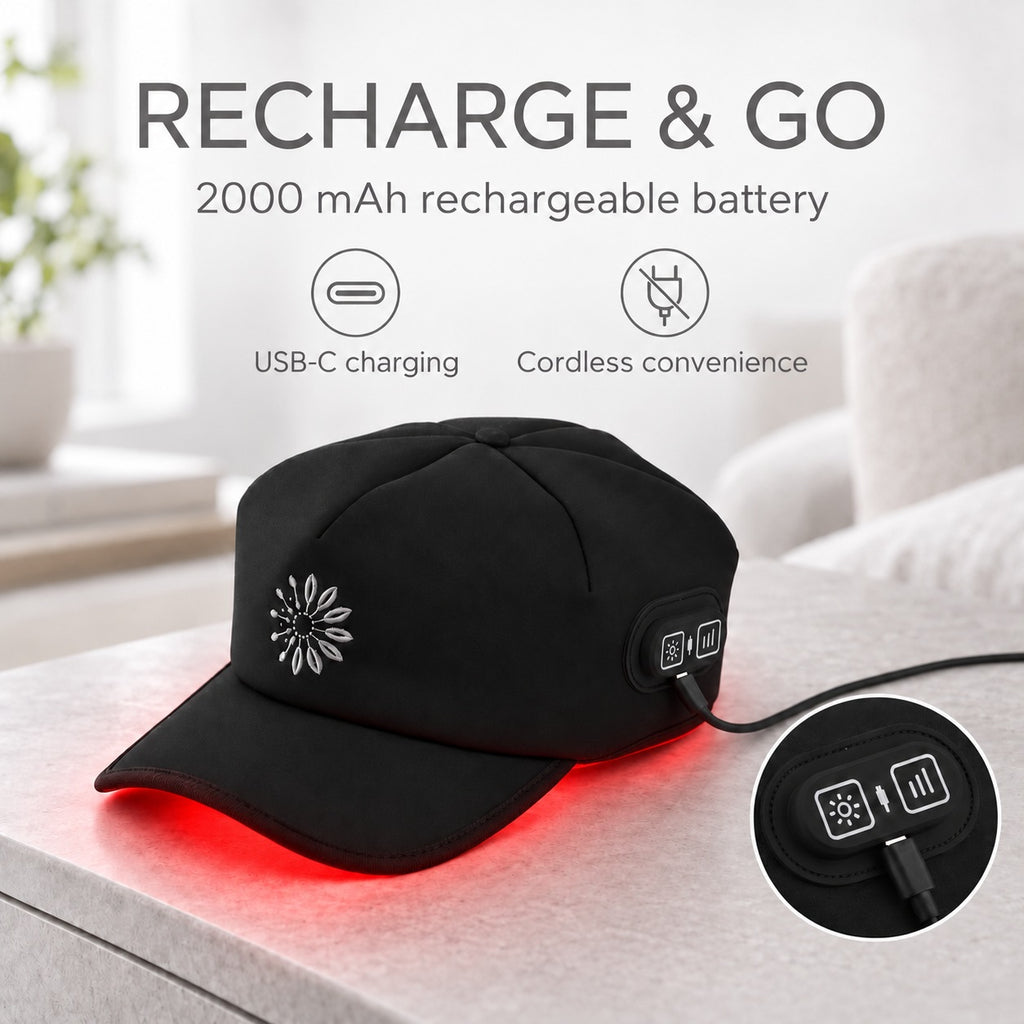 "Beautech HGMZ08 hair growth cap with heating - Black 1)LED Qty: 72pcs(3-in-1 chip) 2)Size: 31*21*13cm                                3)Weight:  200g            4)Material: Neoprene 5)Wavelength: 660n_8657826_4