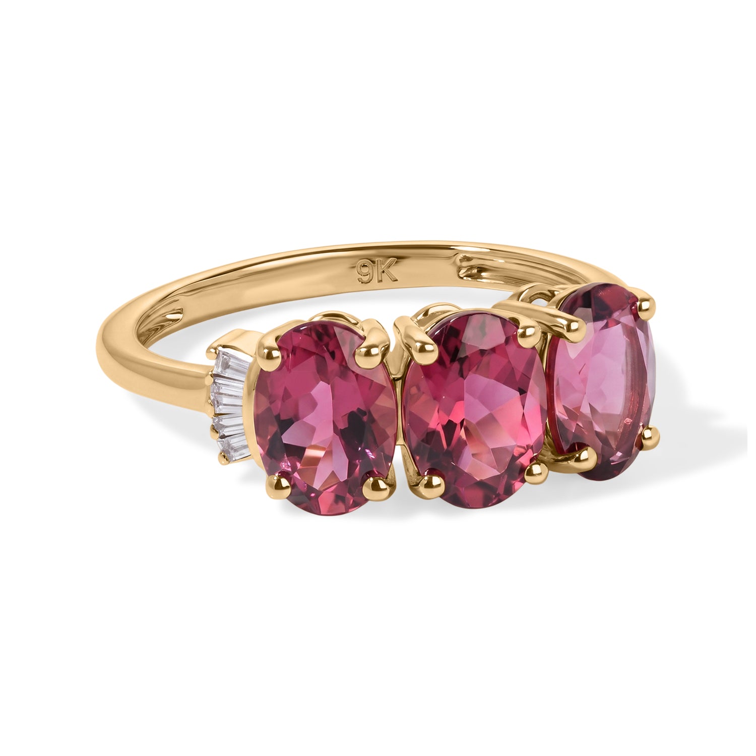 The Tony Diniz Collection - 9K Yellow Gold AAA Rubellite and Earth Mined Diamond Ring 2.46 Ct. 8657969 0