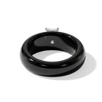 D'Joy - Black Jade & Lab Grown Diamond Ring in Rhodium Overlay Sterling Silver 24.90 Ct._8658038_4