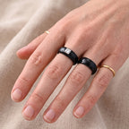 D'Joy - Black Jade & Lab Grown Diamond Ring in Rhodium Overlay Sterling Silver 24.90 Ct._8658041_2