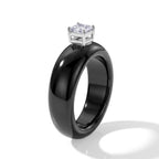 D'Joy - Black Jade & Lab Grown Diamond Ring in Rhodium Overlay Sterling Silver 24.90 Ct._8658041_3