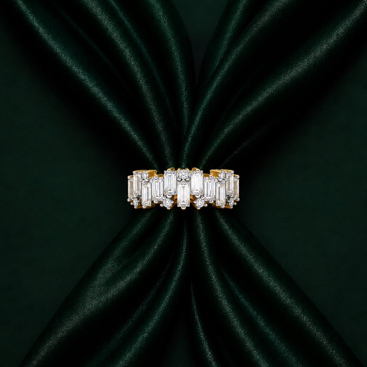 D'Joy - Moissanite Ring in Yellow Gold Plated Sterling Silver 1.40 Ct. V32718049 3