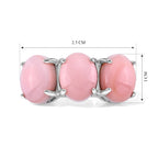D'Joy - Pink Conch Shell Trilogy Ring in Rhodium Overlay Sterling Silver_8658181_5