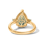D'Joy - Natural Larimar & Sleeping Beauty Turquoise Trilogy Ring in Yellow Gold Plated Sterling Silver 4.00 Ct._8658189_4