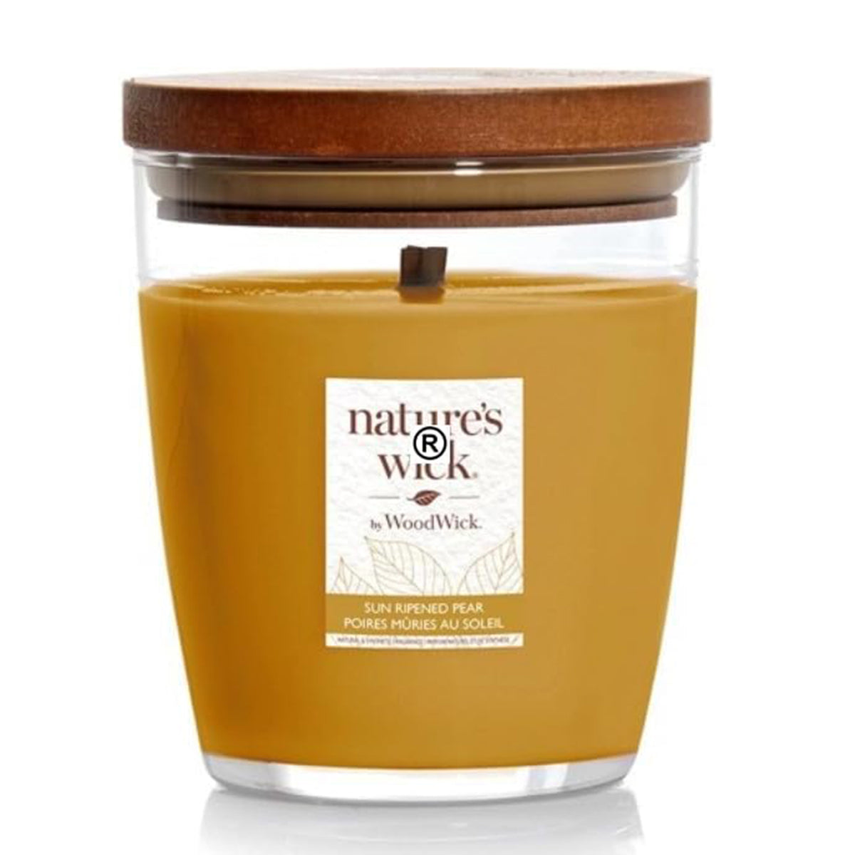 Natures Wick - Sun Ripened Pear Woodwick Medium Jar - Yellow. 284grams V32513943 0