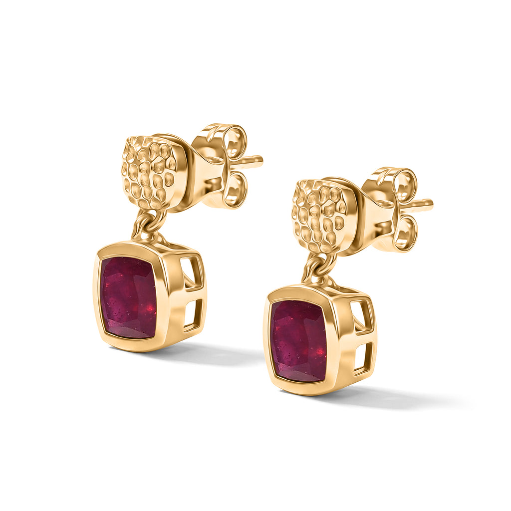 D'Joy African Ruby Dangling Earring Sterling Silver  3.440  Ct._8658843_3