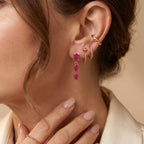 D'Joy African Ruby Dangling Earring Sterling Silver  2.502  Ct._8658872_2