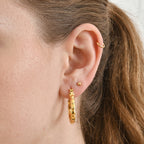 EverTrue Bronzella Collection - Full Hoop Earring with Clasp Back in Yellow Gold Tone_8659043_2
