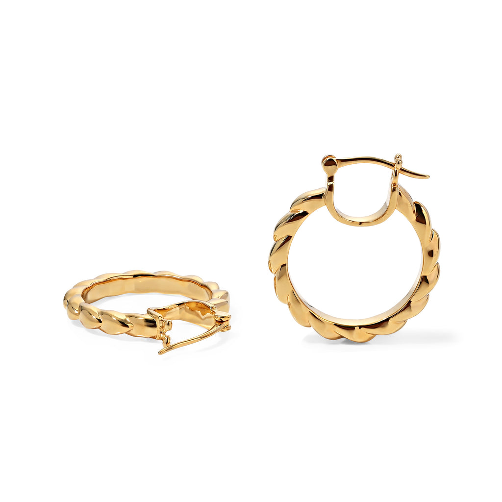 EverTrue Bronzella Collection - Full Hoop Earring with Clasp Back in Yellow Gold Tone_8659043_3