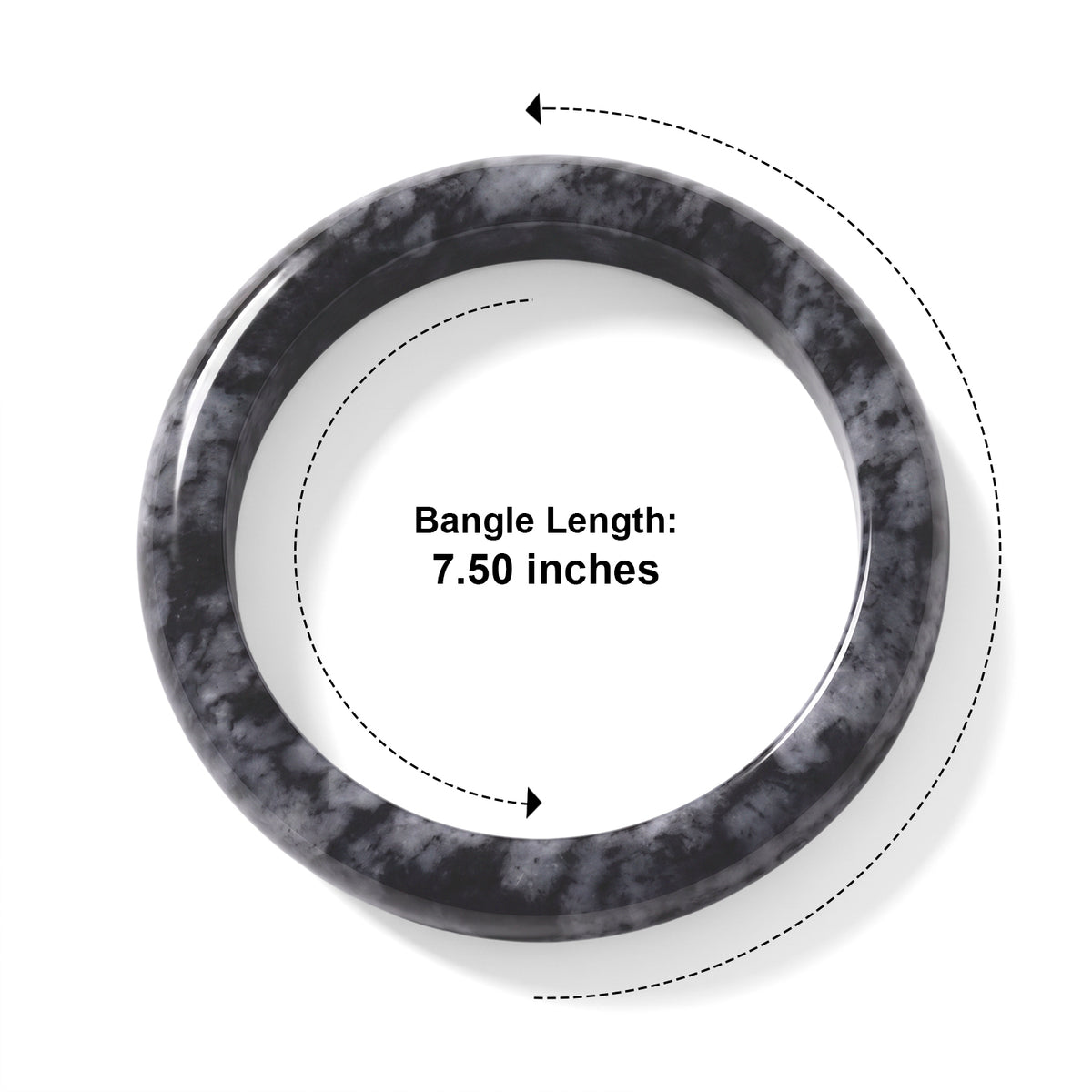 Natural Jade Bangle (Size - 7.5) 295.00 Ct. 8660717 4