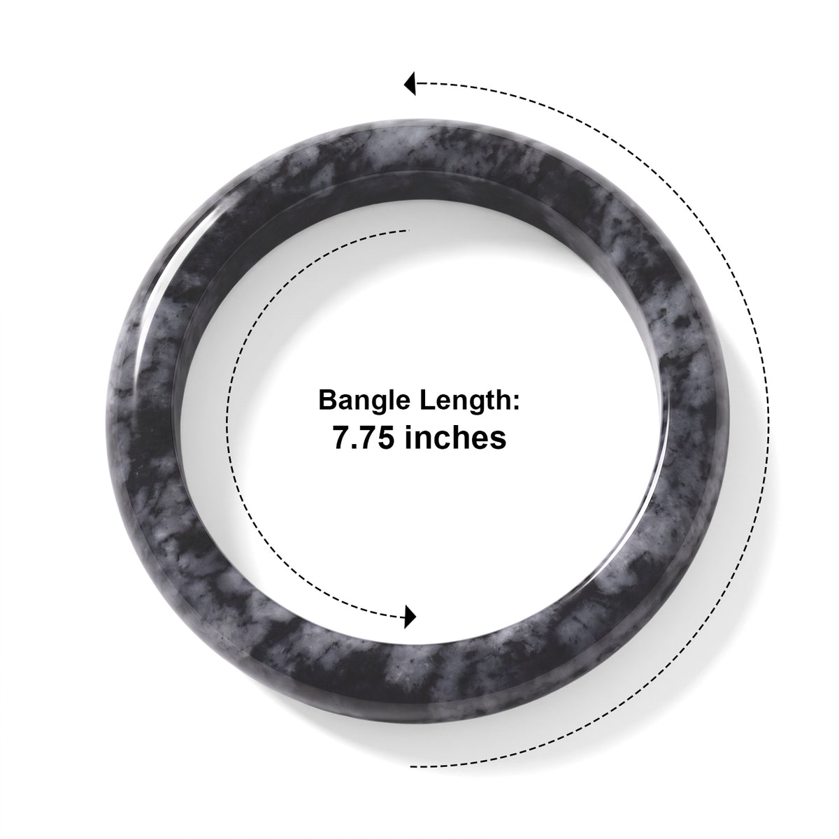Natural Jade Bangle (Size - 7.25) 300.00 Ct. 8660861 4