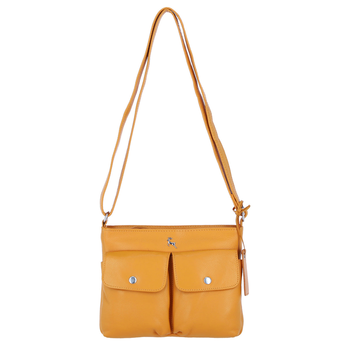 Ashwood Leather Cardiff Multi Pocket Crossbody Handbag - Yellow V32602675 0