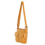 Ashwood Leather Cardiff Multi Pocket Crossbody Handbag - Yellow_8660869_1