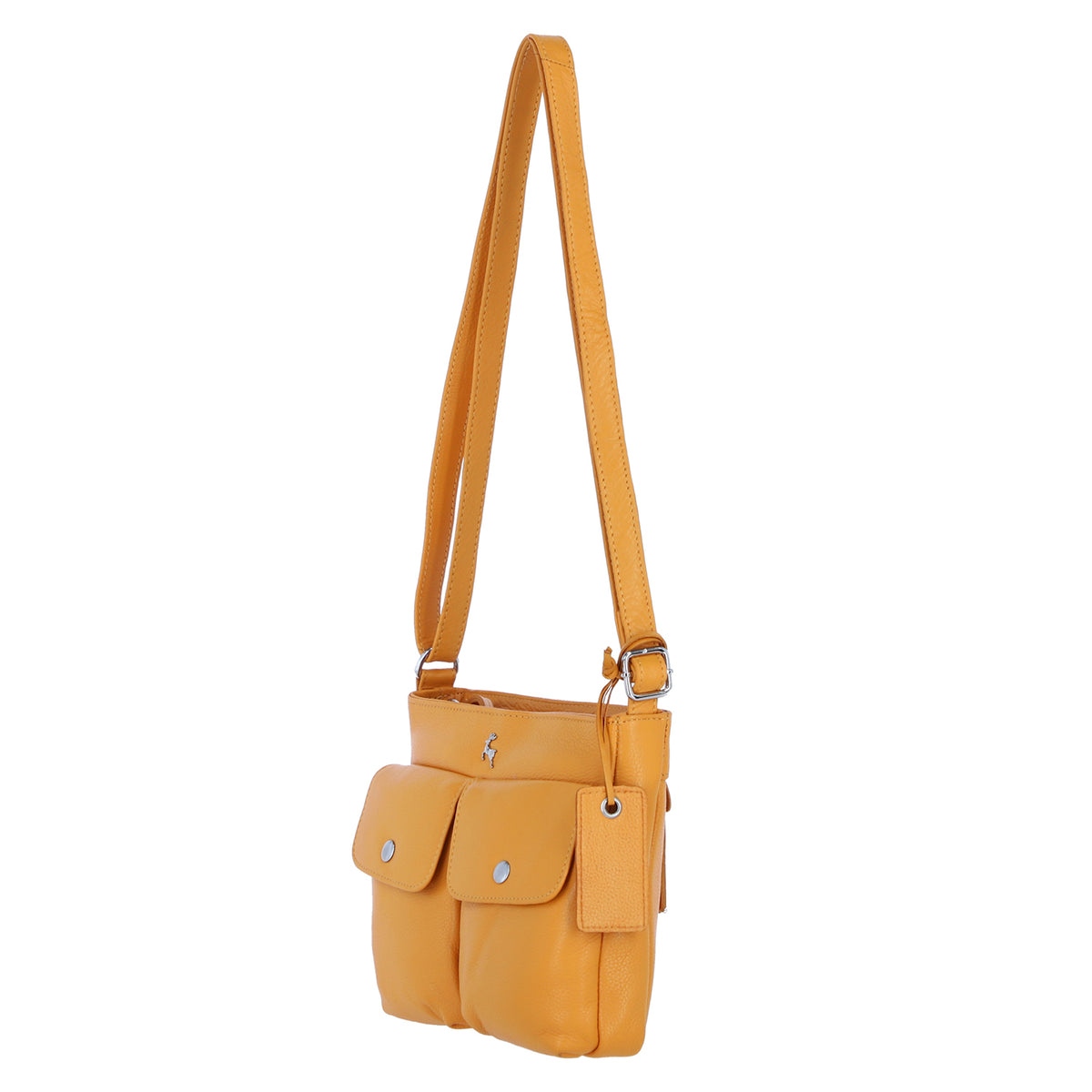 Ashwood Leather Cardiff Multi Pocket Crossbody Handbag - Yellow V32602675 1