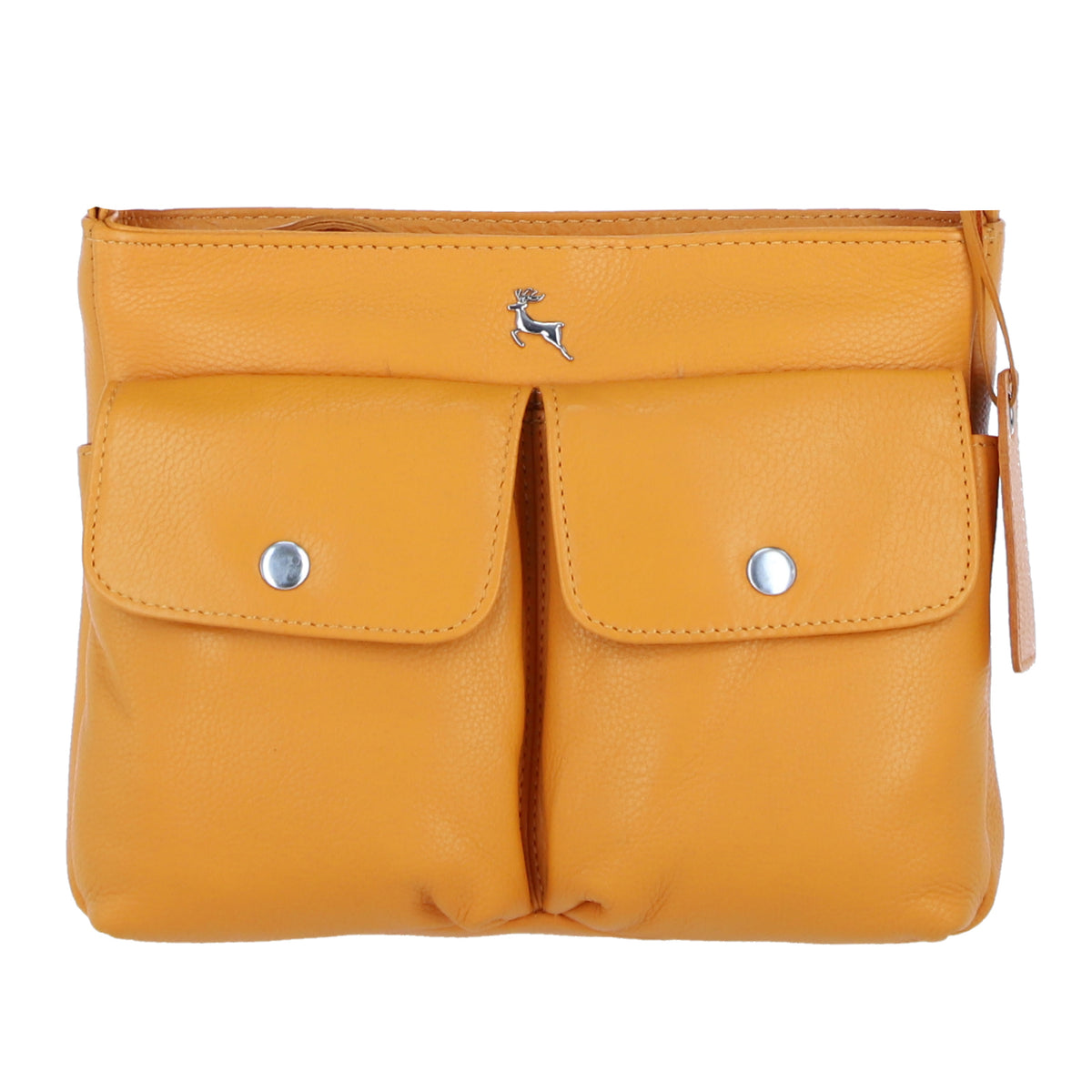 Ashwood Leather Cardiff Multi Pocket Crossbody Handbag - Yellow V32602675 5