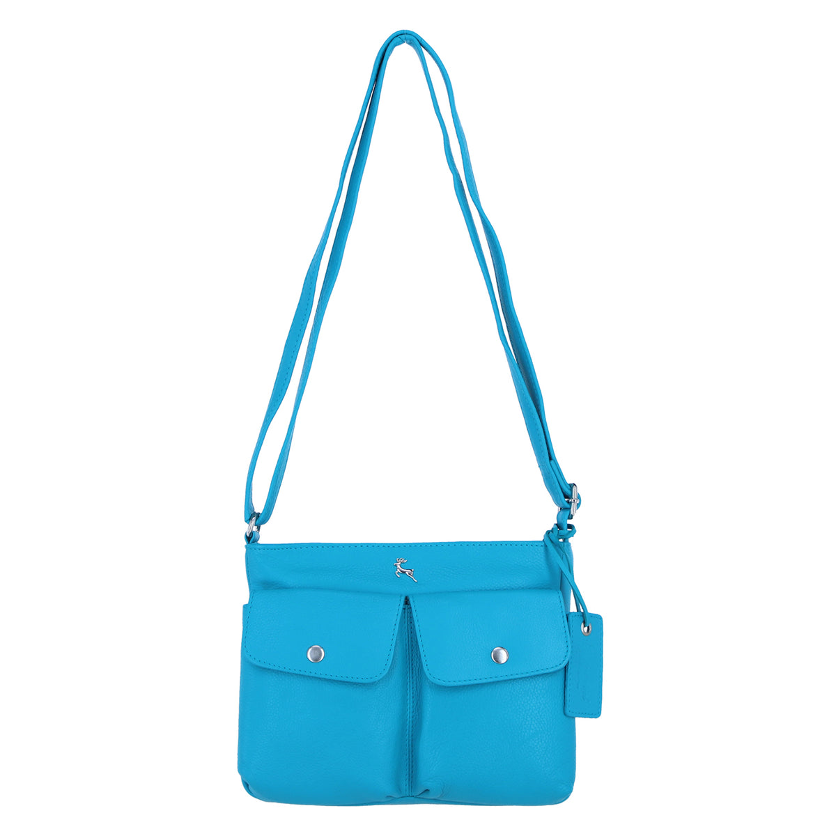 Ashwood Leather Cardiff Multi Pocket Crossbody Handbag - Blue V32575162 0