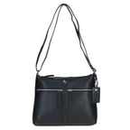 Ashwood Leather Mourne Multi Zip Crossbody Bag - Black_8660882