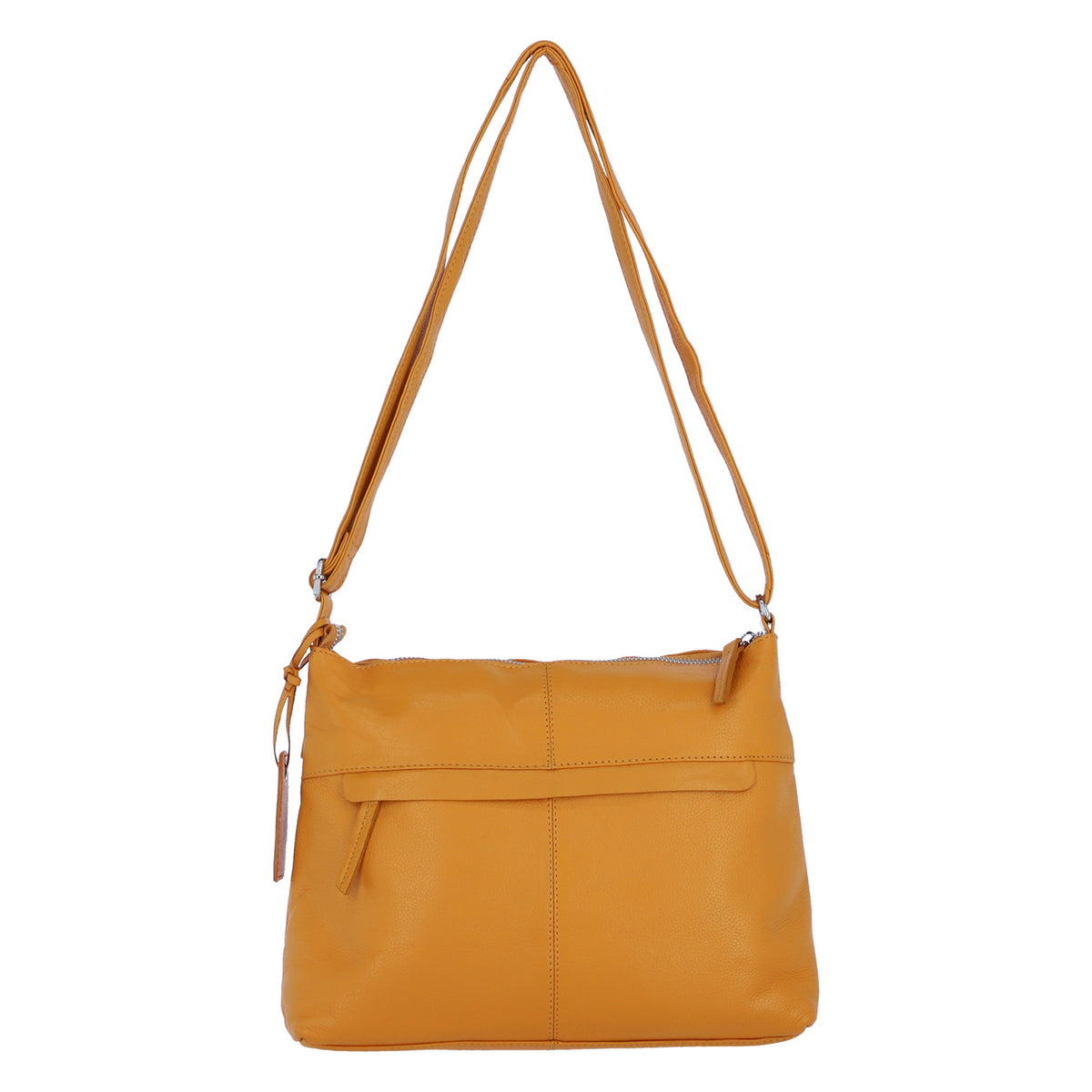 Ashwood Genuine Leather Mourne Multi Zip Crossbody Bag - Yellow V32603236 1
