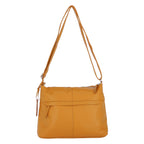 Ashwood Genuine Leather Mourne Multi Zip Crossbody Bag - Yellow_8660885_1