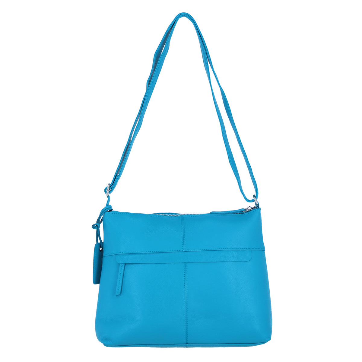 DEAL OF THE DAY - Ashwood Genuine Leather Mourne Multi Zip Crossbody Bag - Blue V32575529 1