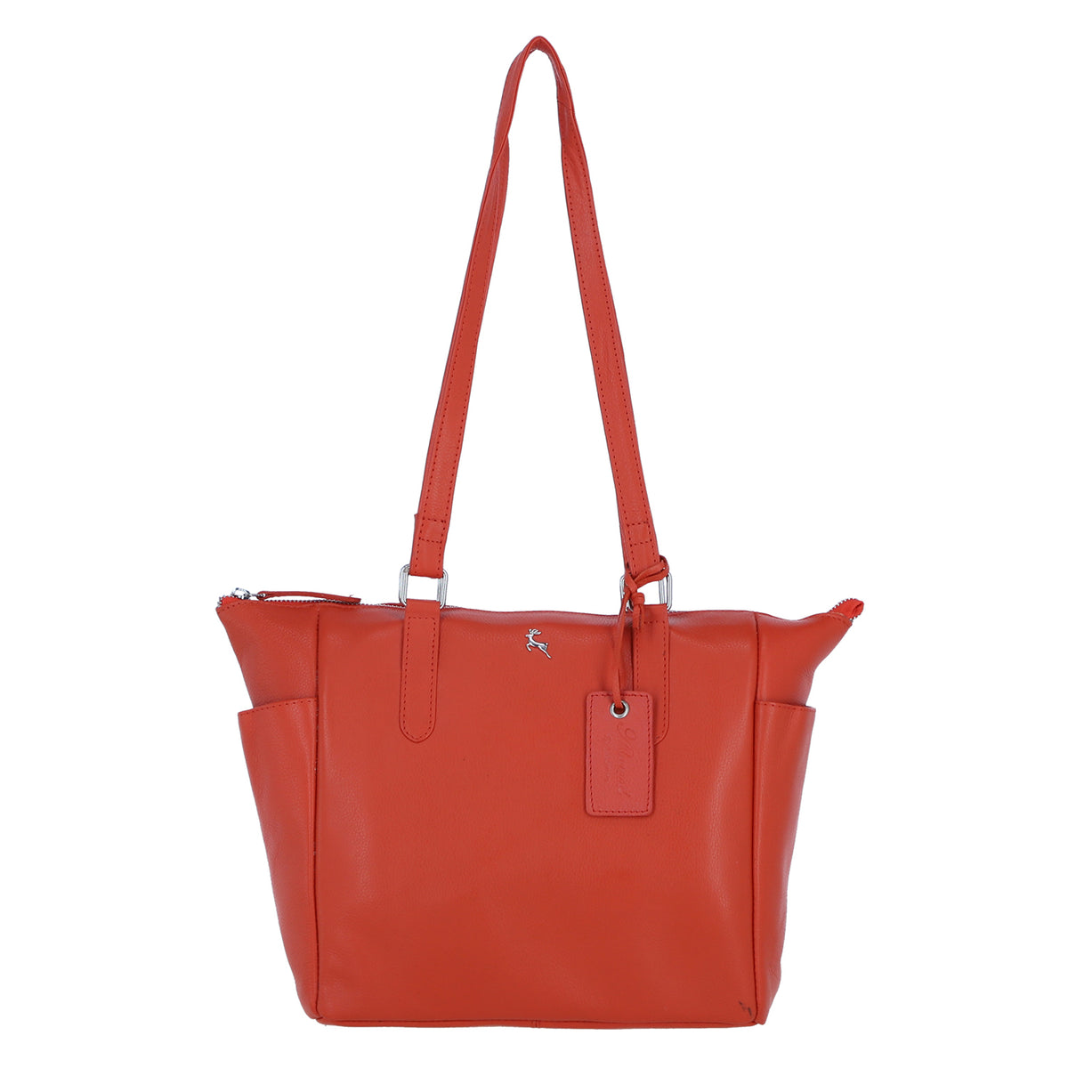Ashwood Oxford Real Leather Shoulder Tote Bag - Orange V32517996 0