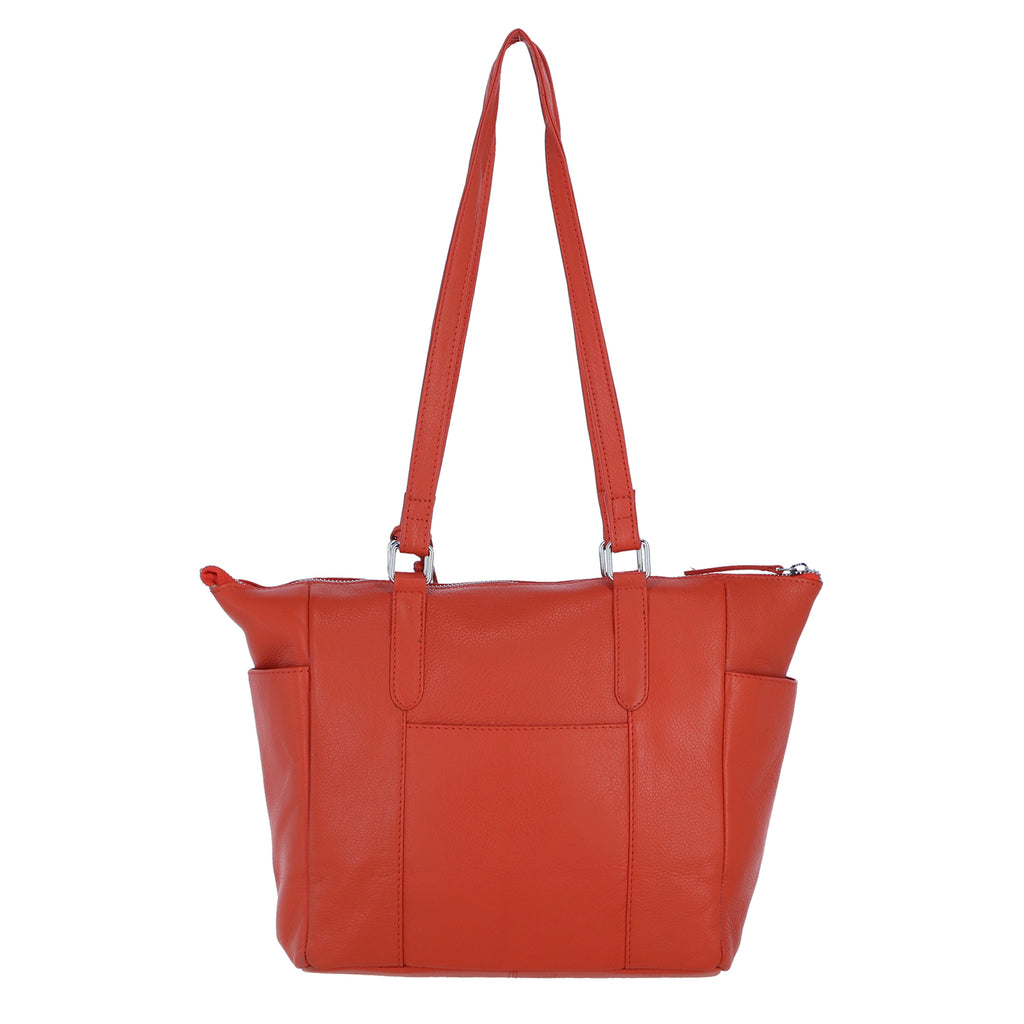 TJC Special Leather Tote Bag - Orange_8660923_1