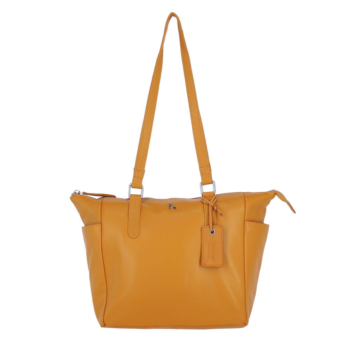 Ashwood Oxford Real Leather Shoulder Tote Bag - Yellow V32517585 0