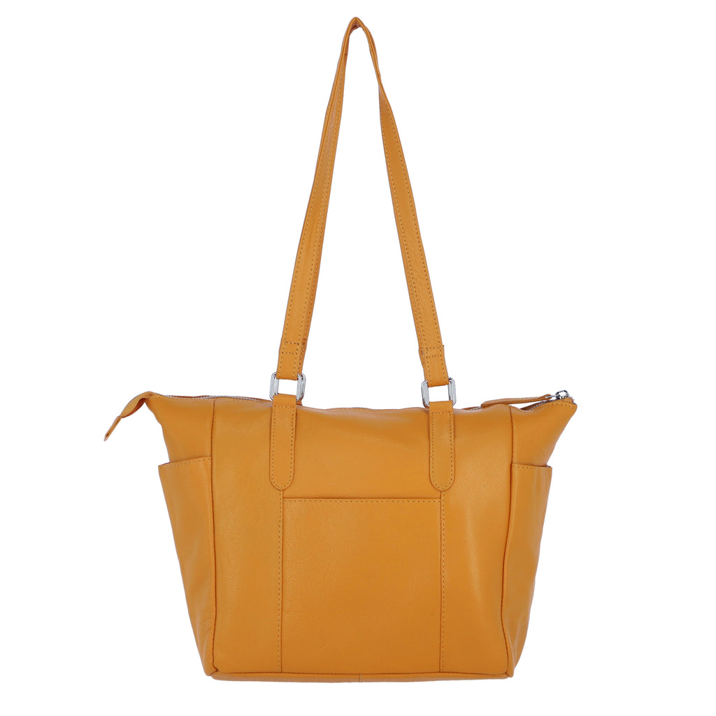 TJC Special Leather Tote Bag - Yellow_8660929_1