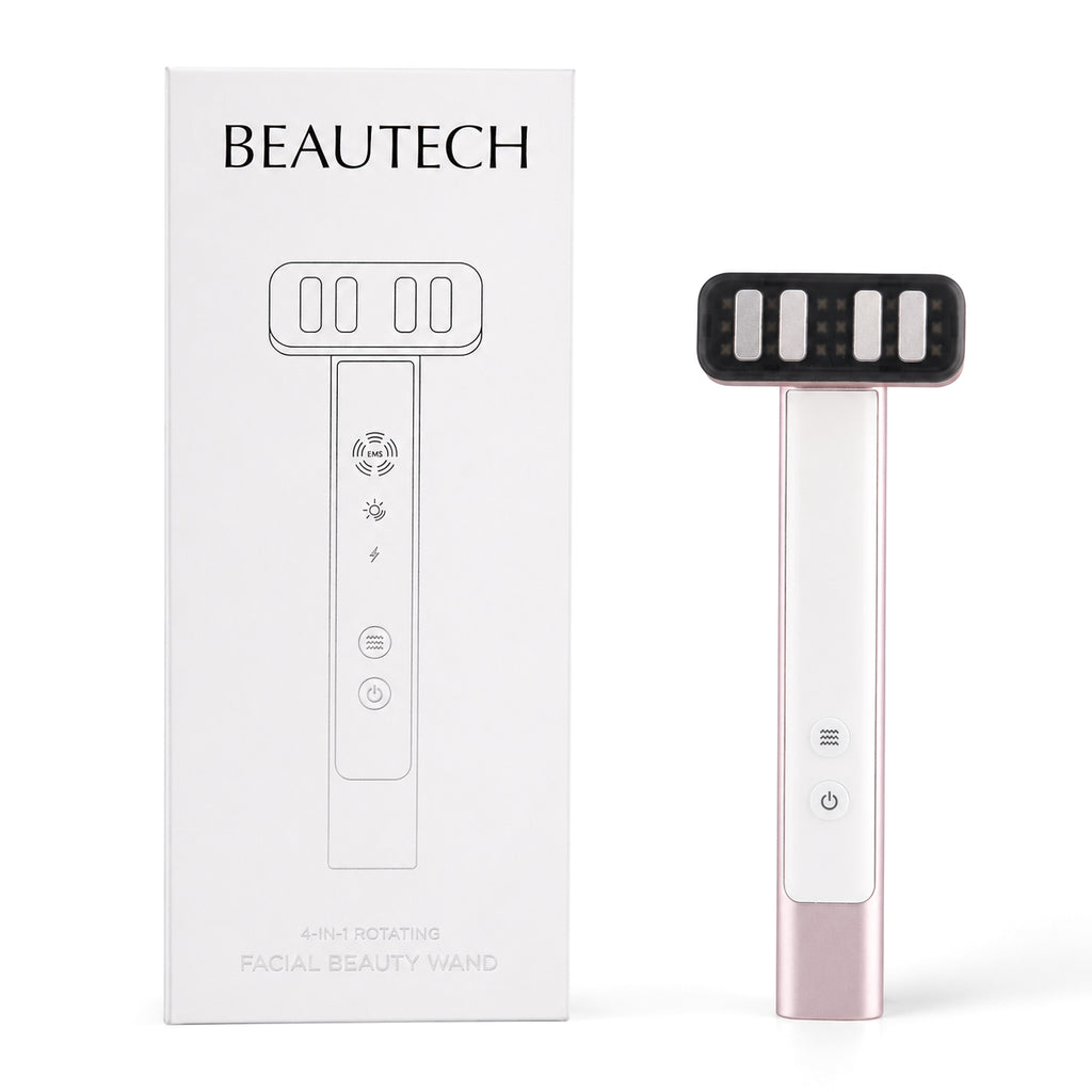 "Beautech SJ37 Facial massager                             Color: host: rose gold, plastic on the front: white                                              Product Size: T-shape 54×24.5×153 mm / I-sha_8661700