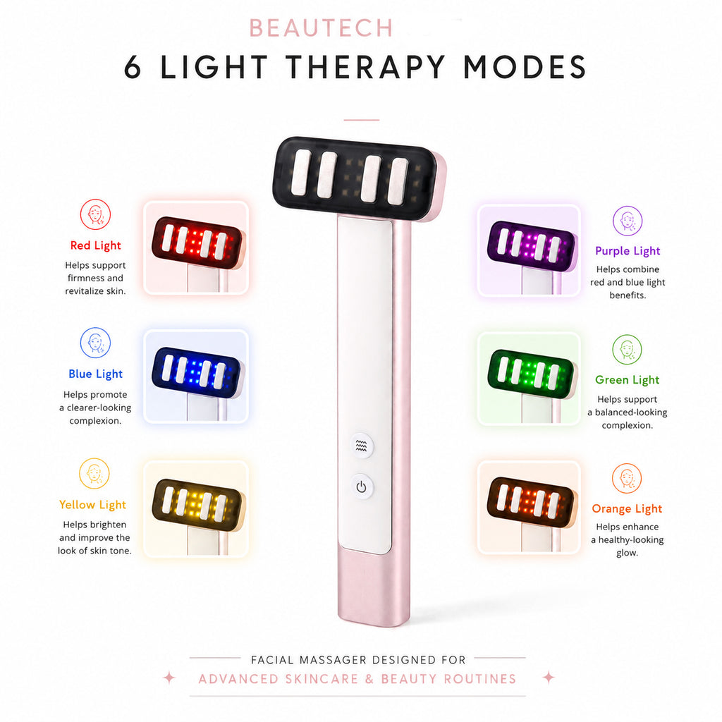 "Beautech SJ37 Facial massager                             Color: host: rose gold, plastic on the front: white                                              Product Size: T-shape 54×24.5×153 mm / I-sha_8661700_2