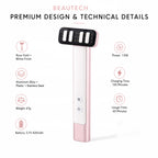 "Beautech SJ37 Facial massager                             Color: host: rose gold, plastic on the front: white                                              Product Size: T-shape 54×24.5×153 mm / I-sha_8661700_3