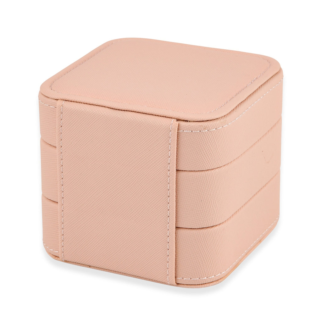 Patterned Jewellery Box (Size 10x10x8 cm) - Pink_8661905_4