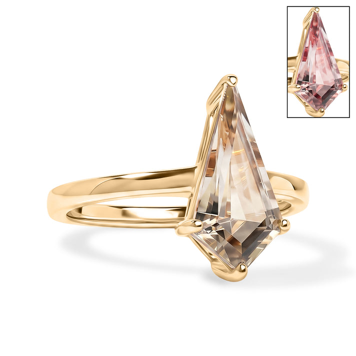 Hatton Garden Closeout - 9K Yellow Gold RARE KITE CUT AAA Natural Turkizite Solitaire Ring 2.10 Ct. 8661925 1