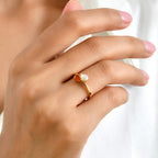 D'Joy Fire Opal, Moissanite Bypass Ring in 18K YG VermeilSterling Silver  0.630  Ct._8662062_1