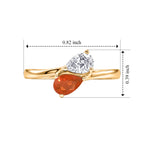 D'Joy Fire Opal, Moissanite Bypass Ring in 18K YG VermeilSterling Silver  0.630  Ct._8662062_5