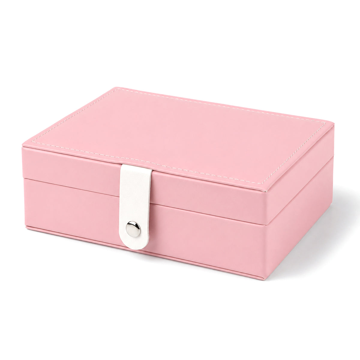Portable Travel Jewelry Organizer Case with Earring Holder (Size 16x11x6 cm) - Pink 8662131 5
