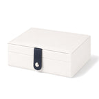 Portable Travel Jewelry Organizer Case with Earring Holder (Size 16x11x6 cm) - White_8662132_4