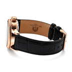 William Hunt Limited Edition Mosaic Automatic Movement 5ATM Water Resistant Enamel Skeleton Dial & Rose Gold Plated UNISEX Watch with Black Genuine Leather Strap_8662144_4
